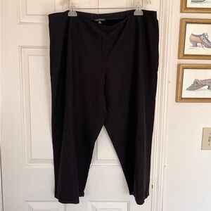 Eileen Fisher Black Pants Elastic Waistband Size 2X